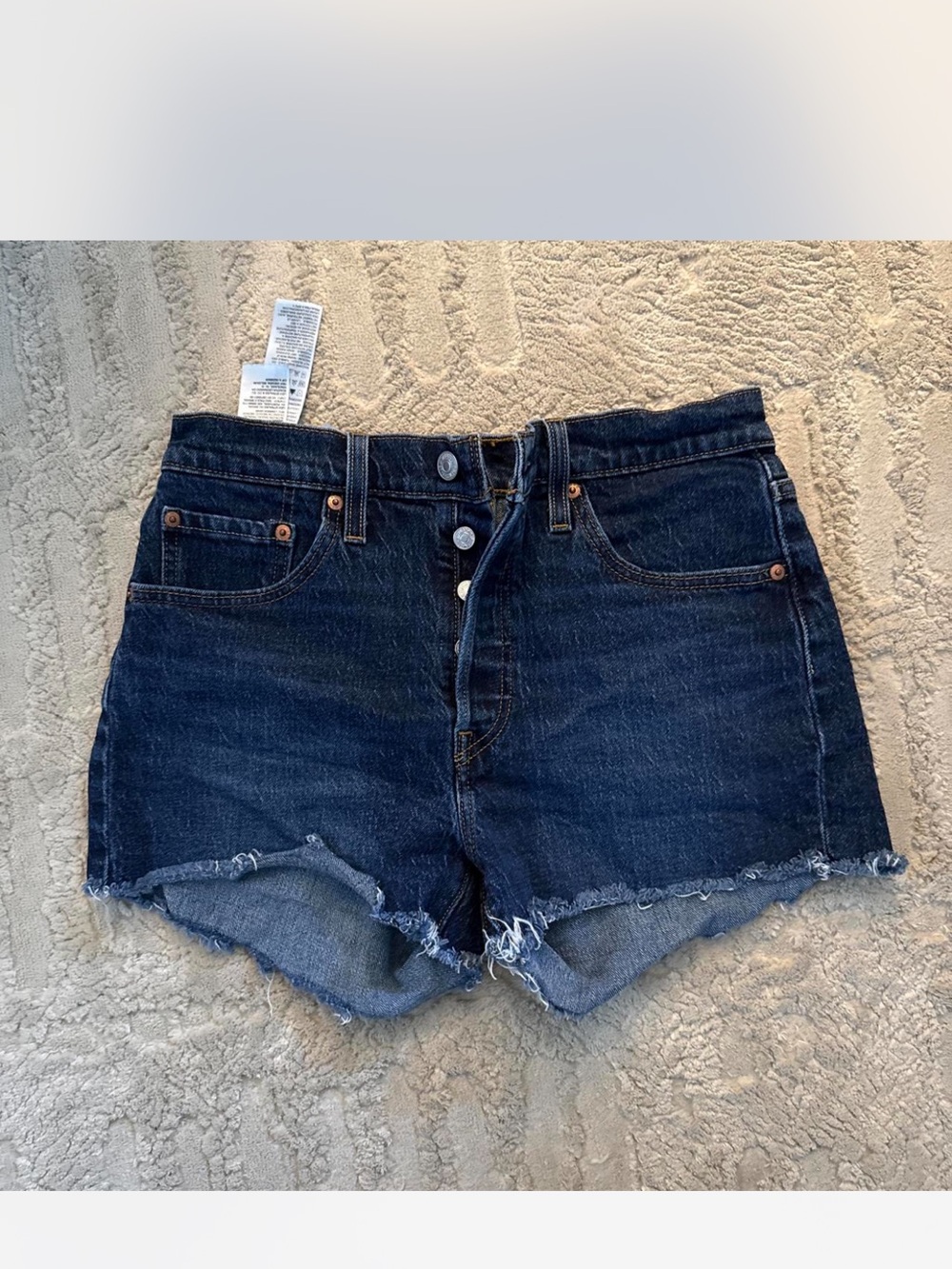 Levi’s size 28 Dark Blue Denim High-Rise Cutoff Shorts